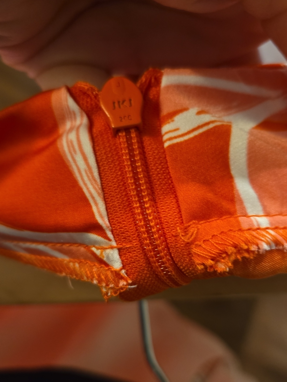 Sincerely Jules Orange / Pink Leaf-Print Maxi Skirt Large - Picture 4 of 5